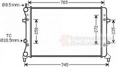 VAN WEZEL 58002359 -  Радиатор, охлаждение двигателя